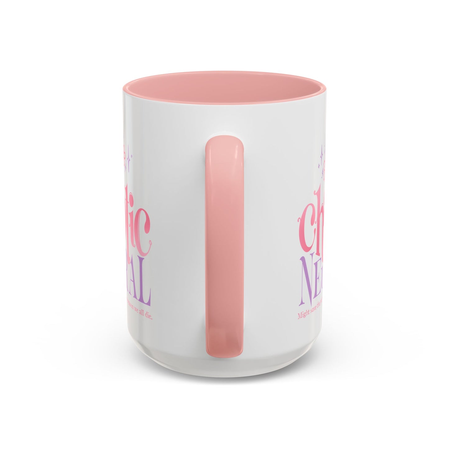 Chaotic Neutral Coffee Mug — Pink & Lavender DnD Fantasy Accent Mug (11/15oz)