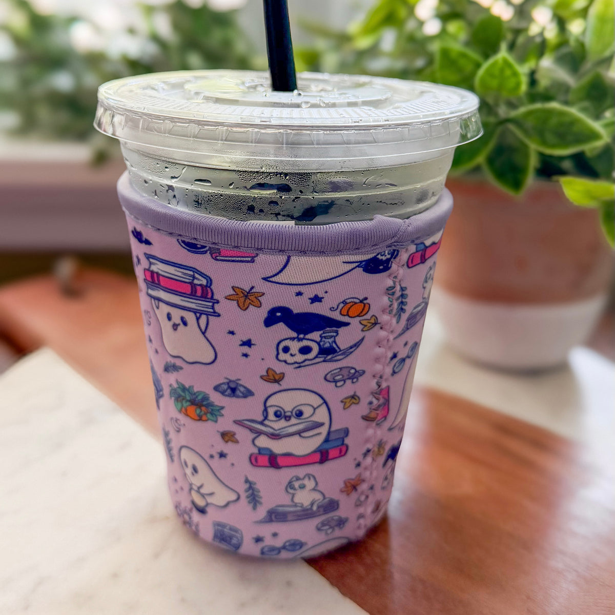 Haunted Library Ghosts Drink Sleeve