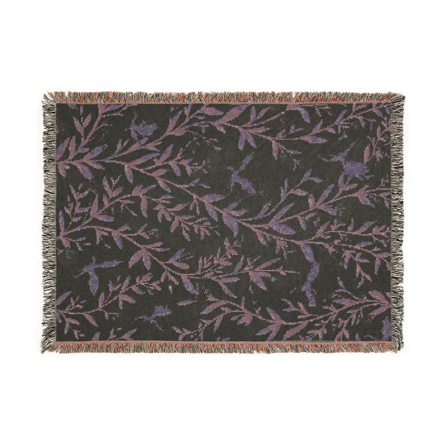 Fantasy Floral Dragons Woven Blanket, Fantasy Book Lover Gift, Romantasy Reader