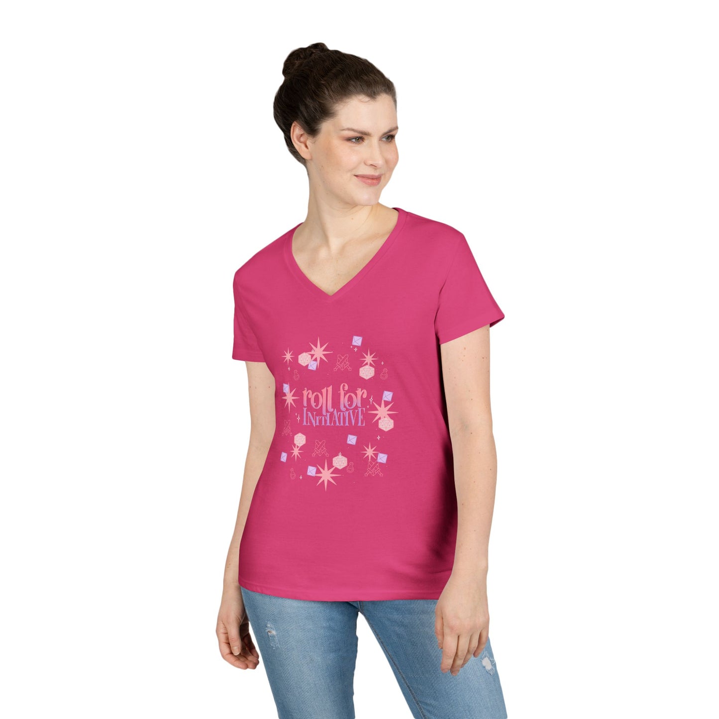 Roll for Initiative Gildan V-Neck T-Shirt