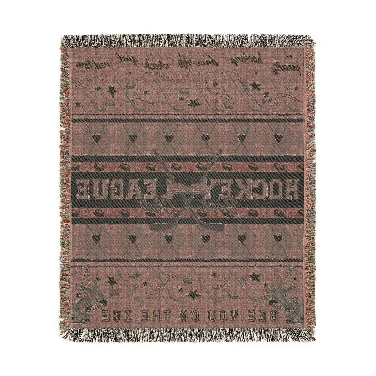 Hockey League Book Club Woven Blanket | Hockey Romance Reader Gift