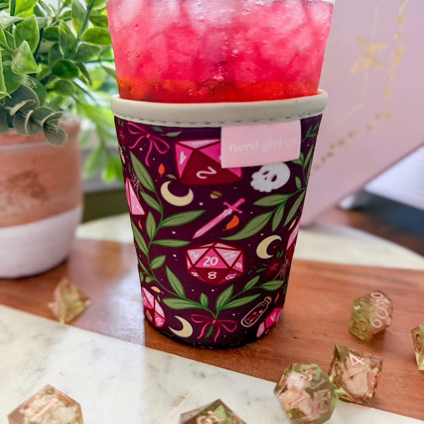Dark Autumn TTRPG Dice Drink Sleeve