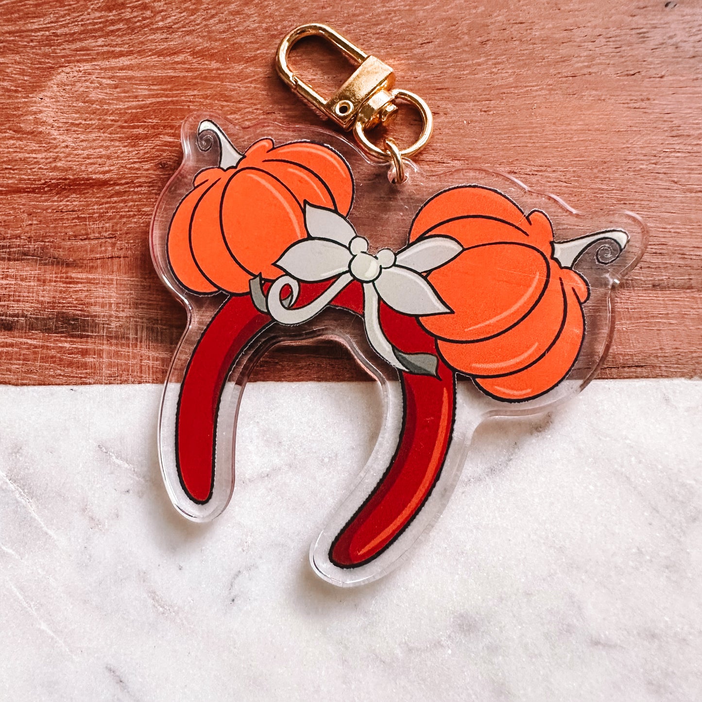 Fall Pumpkin Ears Keychain