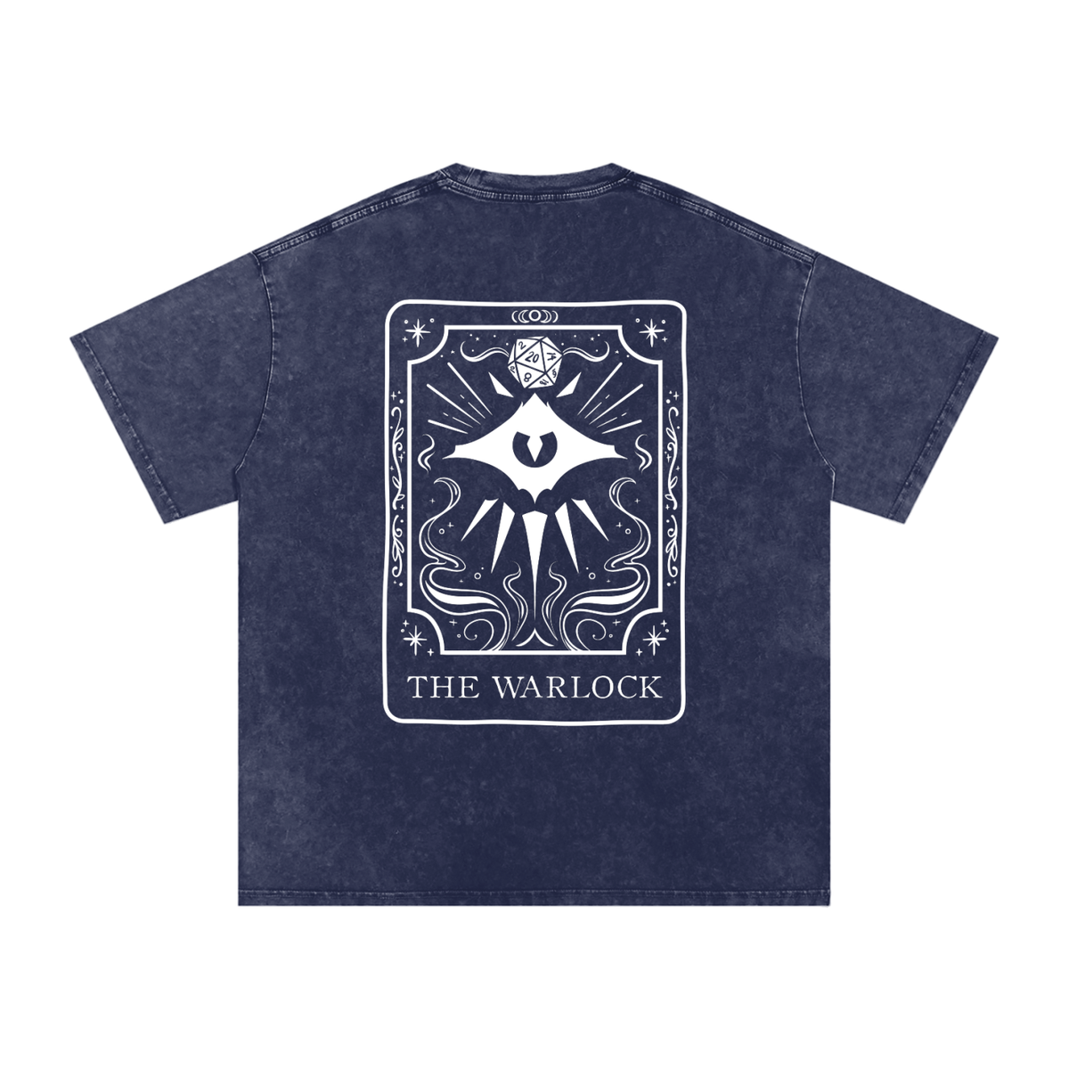 Warlock Tarot Card Snow Wash Cotton Shirt | TTRPG Character Class Tee