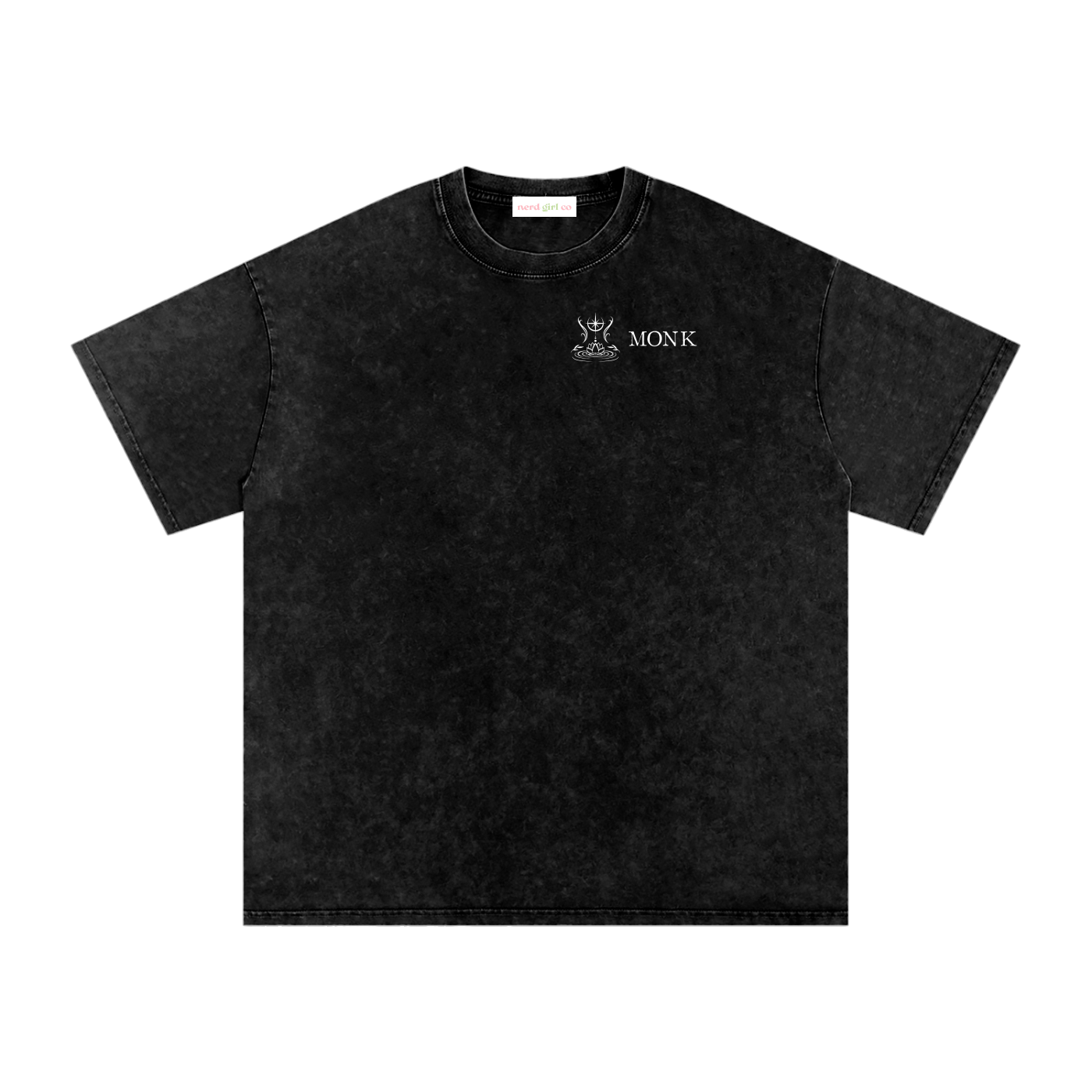 Monk Tarot Card Snow Wash Cotton Shirt | TTRPG Character Class Tee