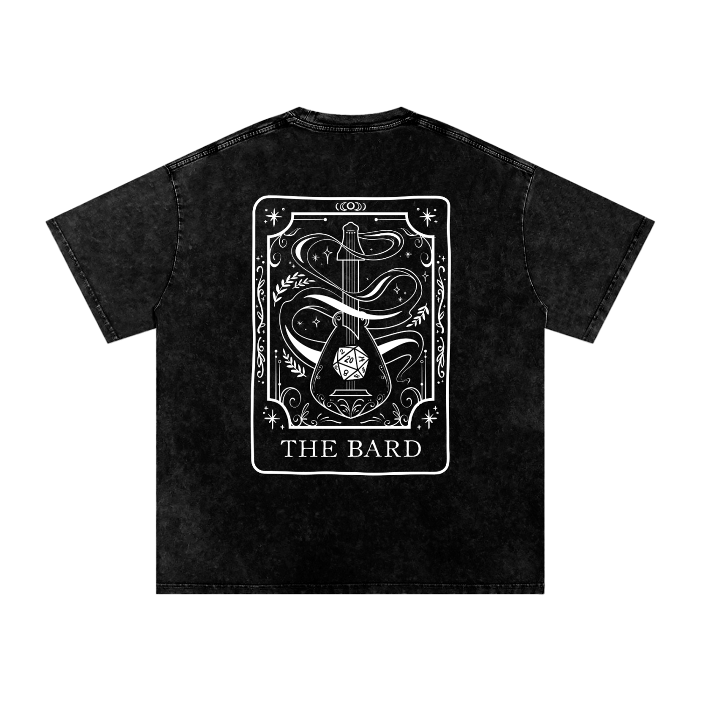 Bard Tarot Card Snow Wash Cotton Shirt | TTRPG Character Class Tee