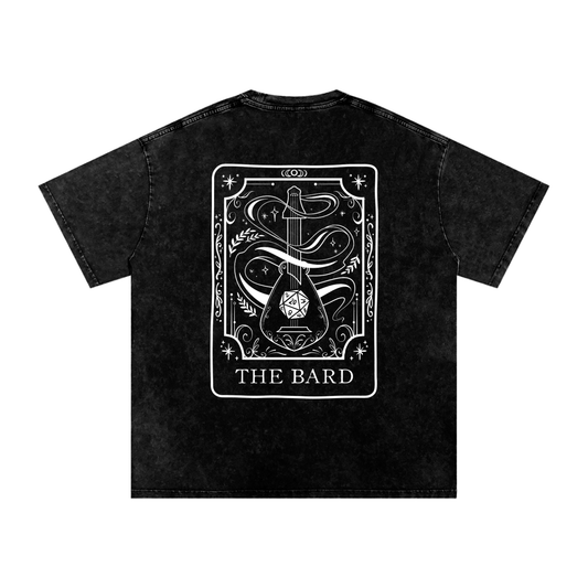 Bard Tarot Card Snow Wash Cotton Shirt | TTRPG Character Class Tee