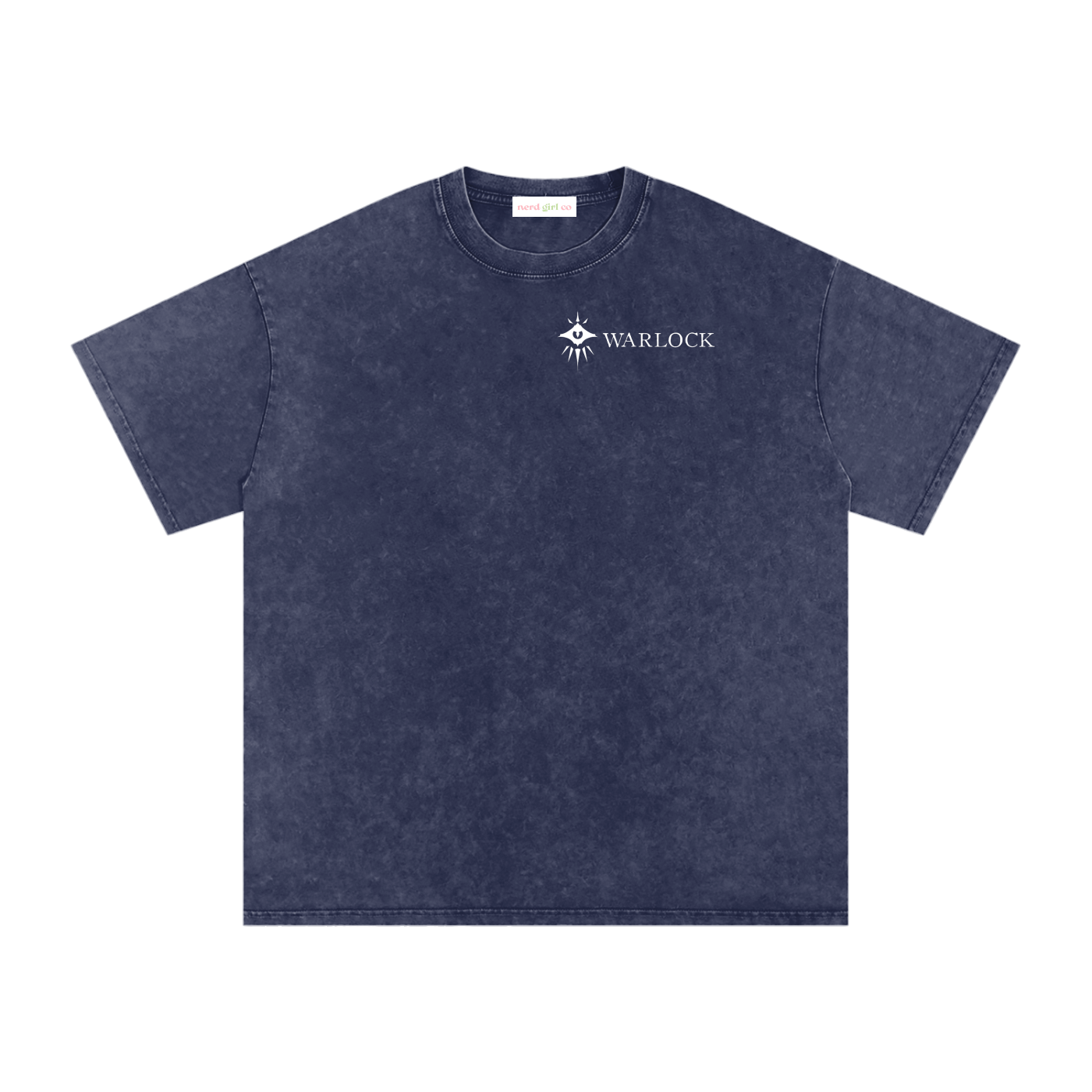 Warlock Tarot Card Snow Wash Cotton Shirt | TTRPG Character Class Tee
