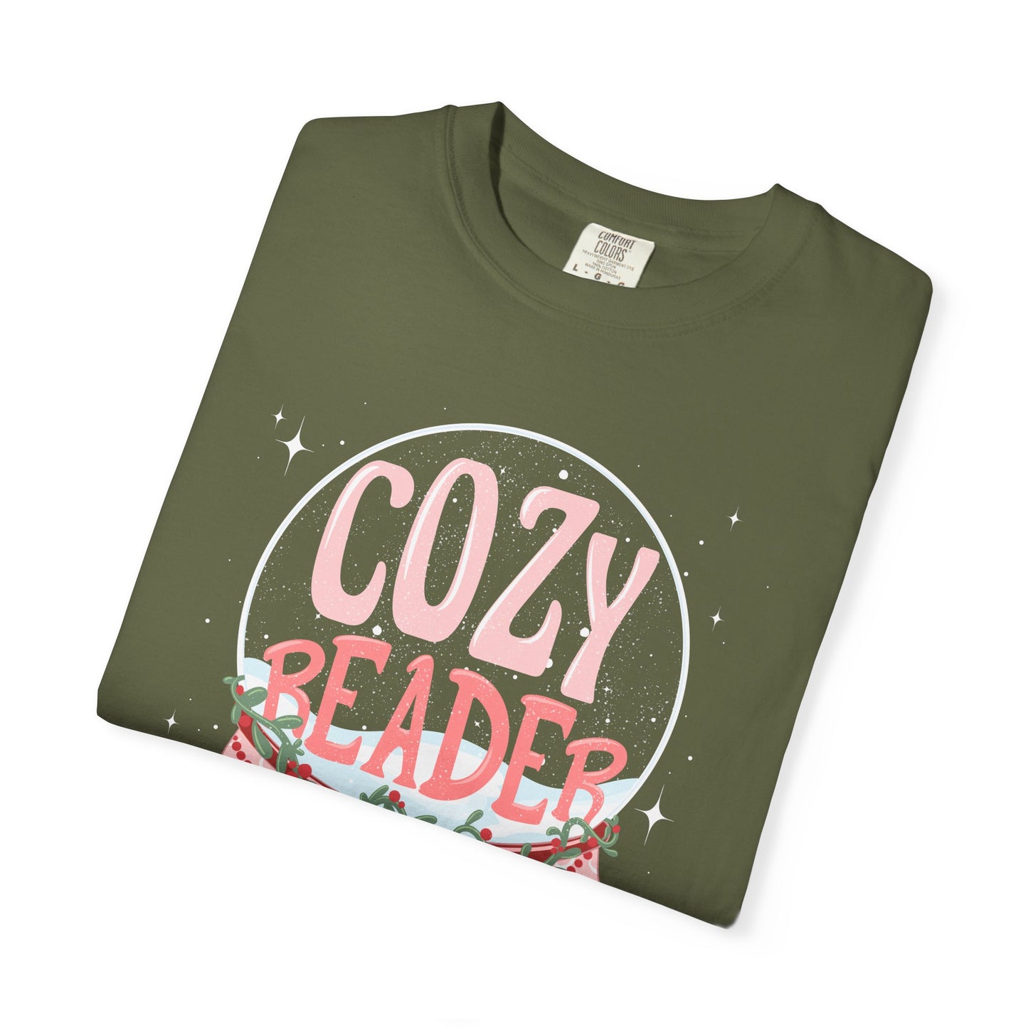 Cozy Reader T-Shirt — Snow Globe Book Lover Tee