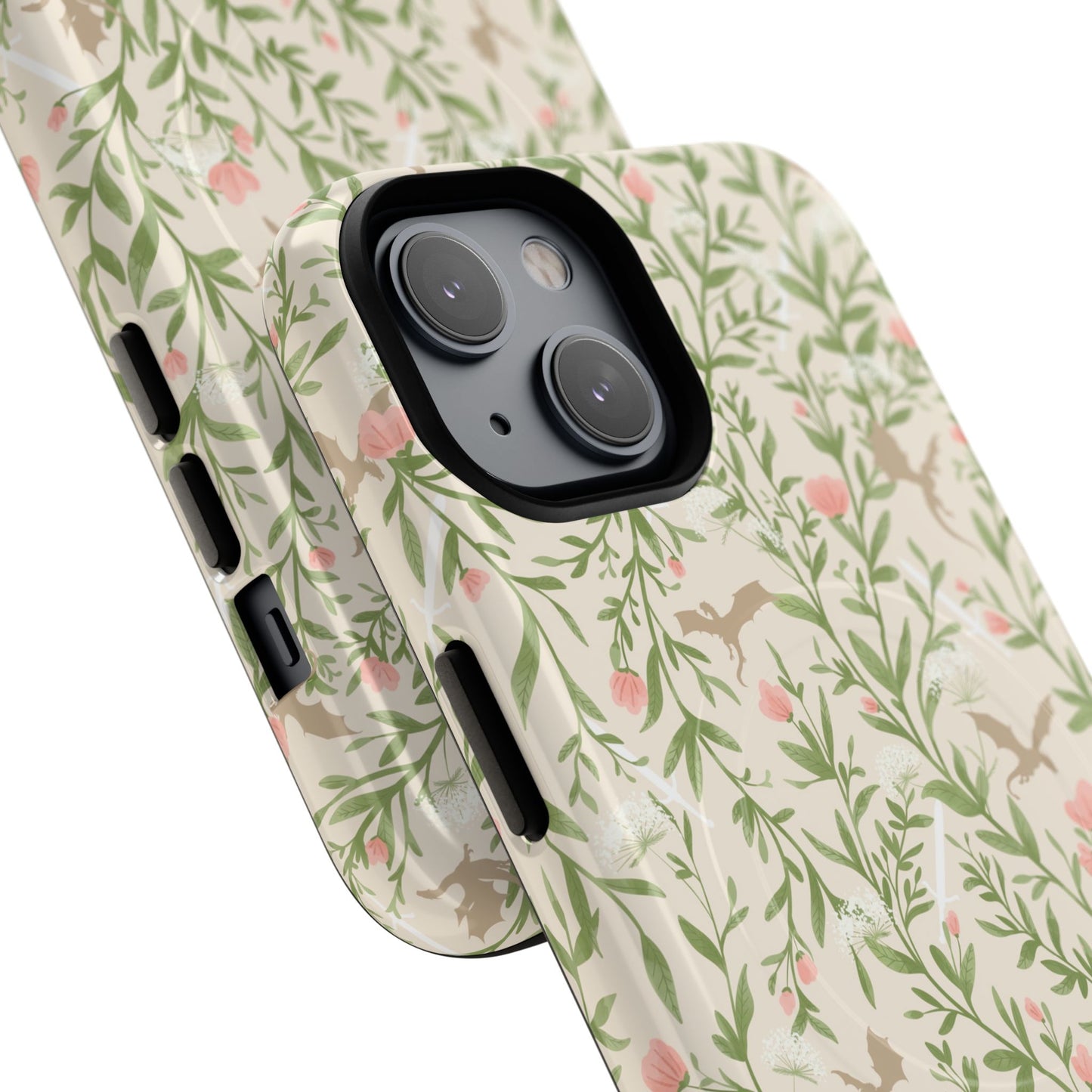 Floral Fantasy Dragons Tough Cases - MAGNETIC - Romantasy Reader Gift, Bookish Merch