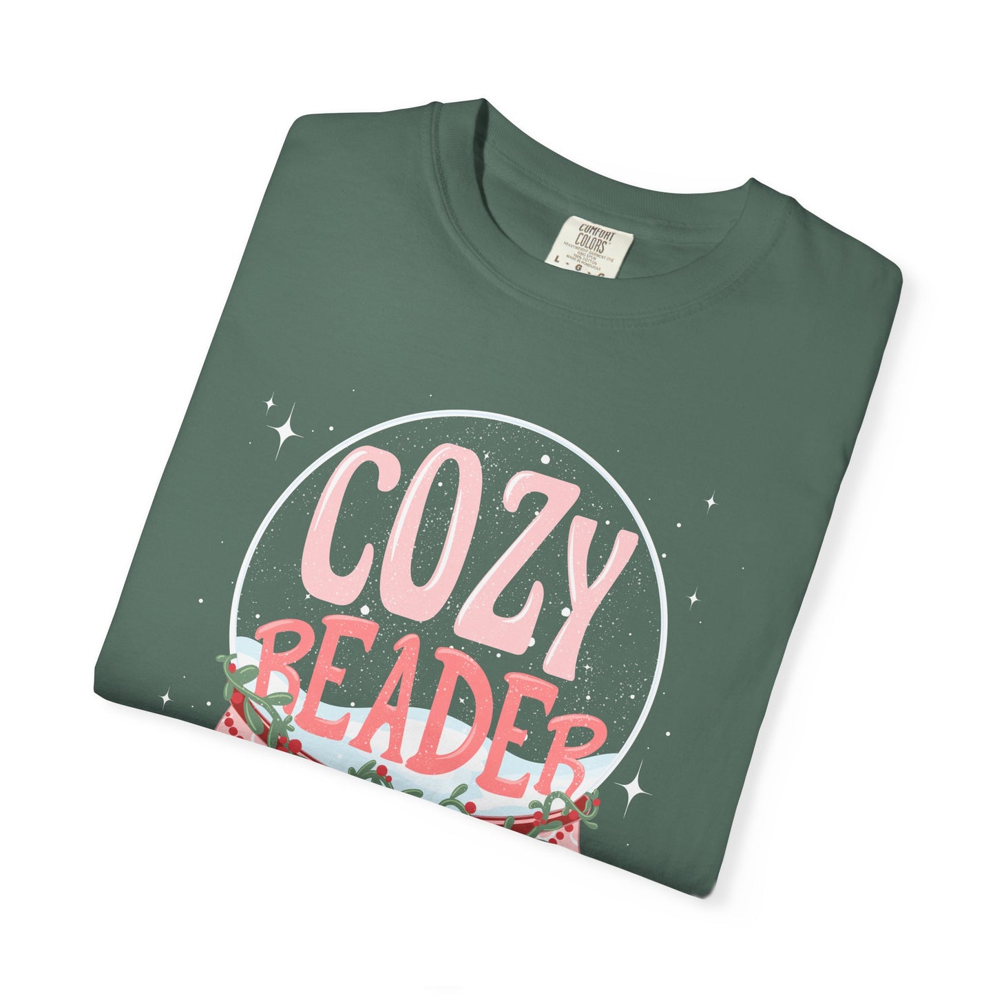 Cozy Reader T-Shirt — Snow Globe Book Lover Tee