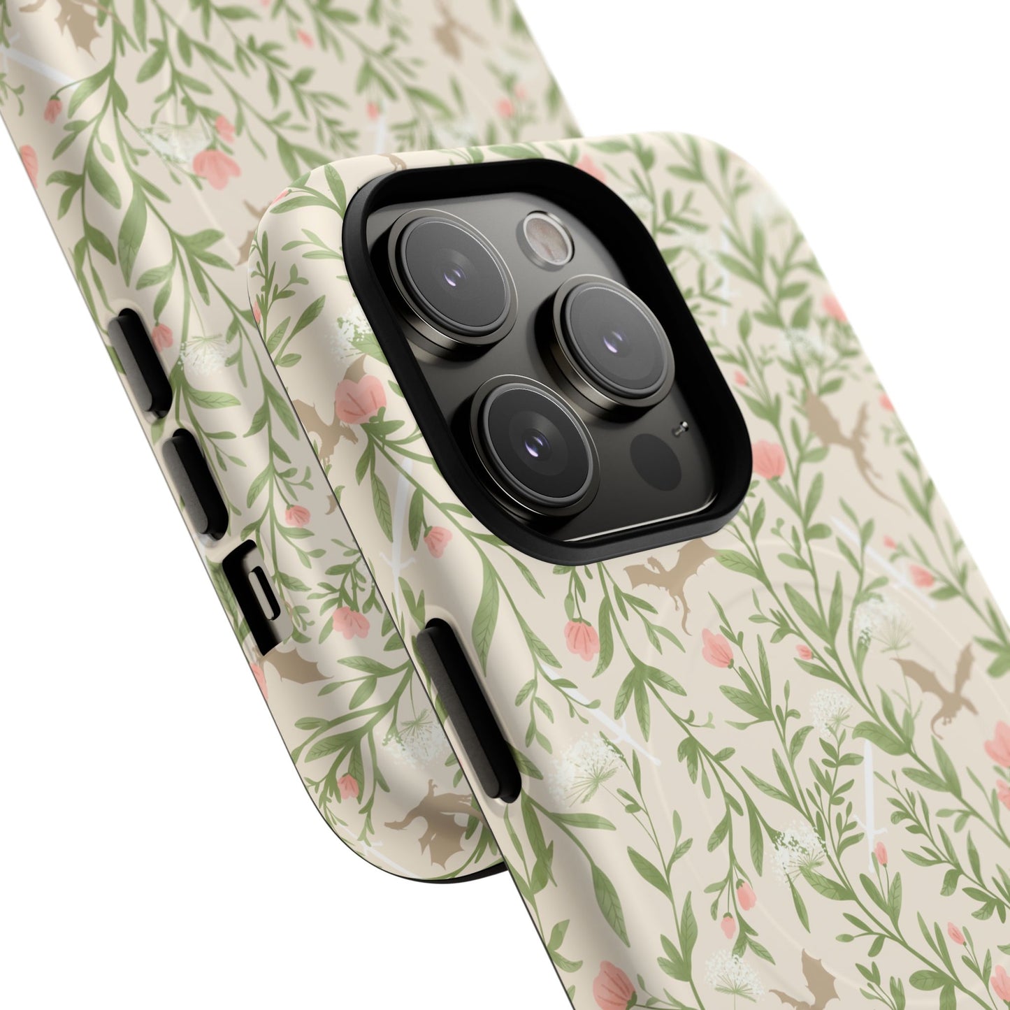 Floral Fantasy Dragons Tough Cases - MAGNETIC - Romantasy Reader Gift, Bookish Merch