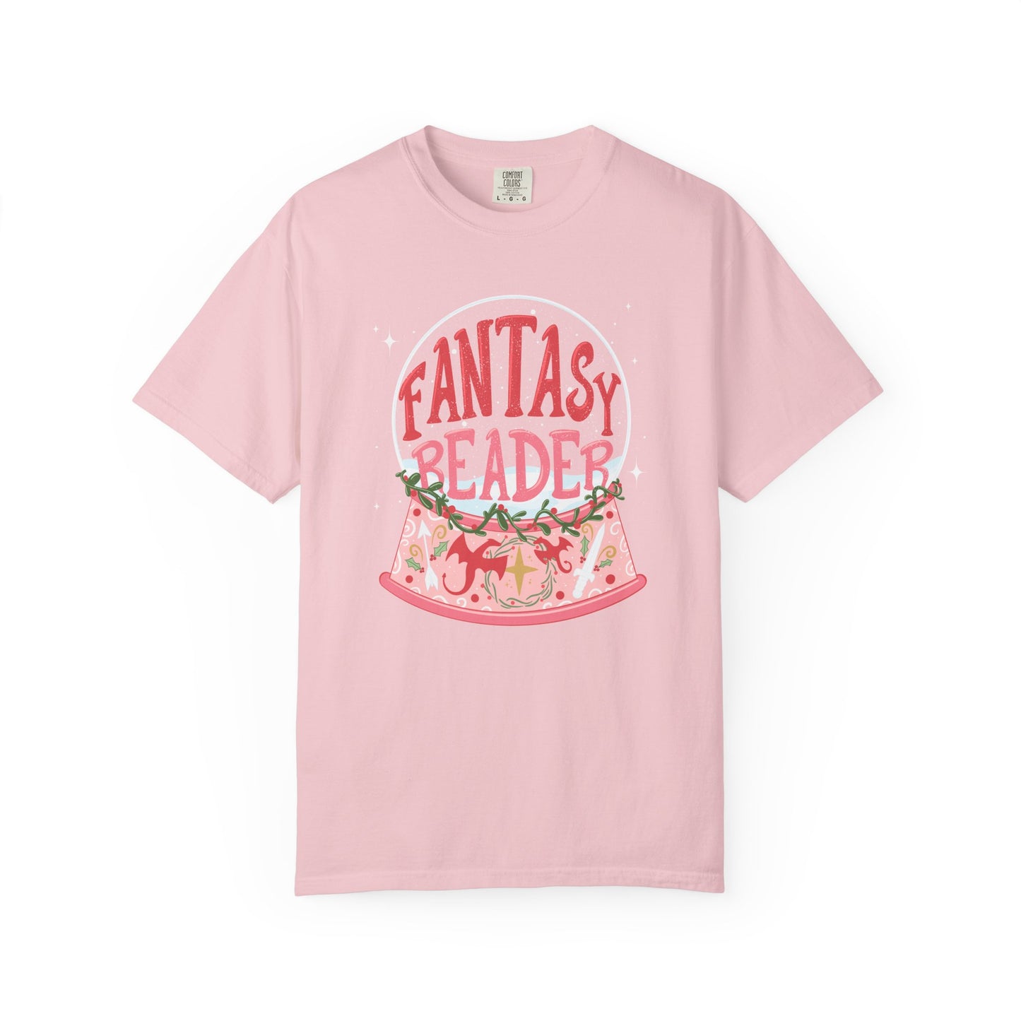 Fantasy Reader Snow Globe T-Shirt | Book Lover Graphic Tee | Gift for Fantasy Readers