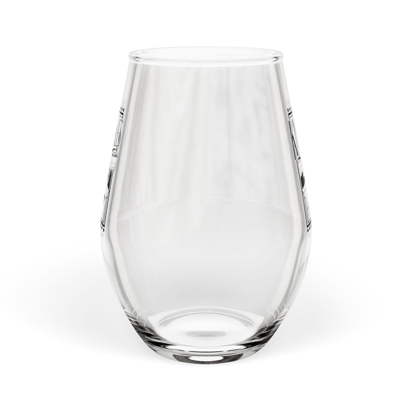 Knuckles Restaurant Stemless Wine Glass — Novelty 11.75oz Drinking Glass