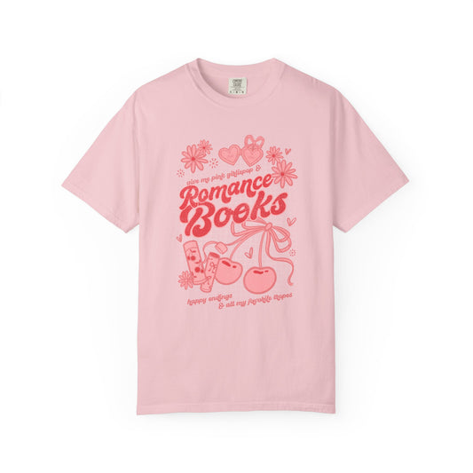 Give Me Romance Books T-shirt, Reader Gift, Bookish Merch, Book Club Romance Tropes