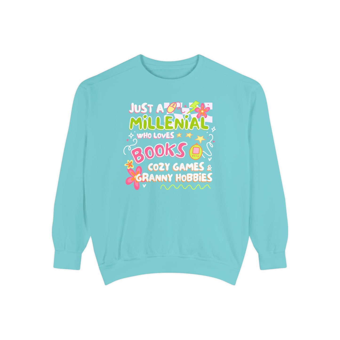 Unisex Garment-Dyed Sweatshirt | Bookish Crewneck Sweatshirt