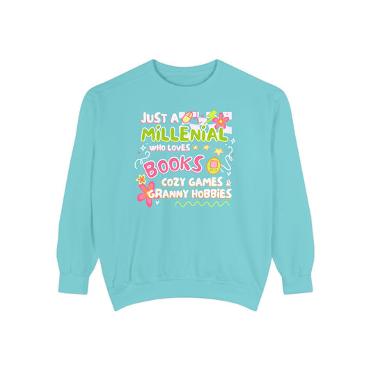 Unisex Garment-Dyed Sweatshirt | Bookish Crewneck Sweatshirt