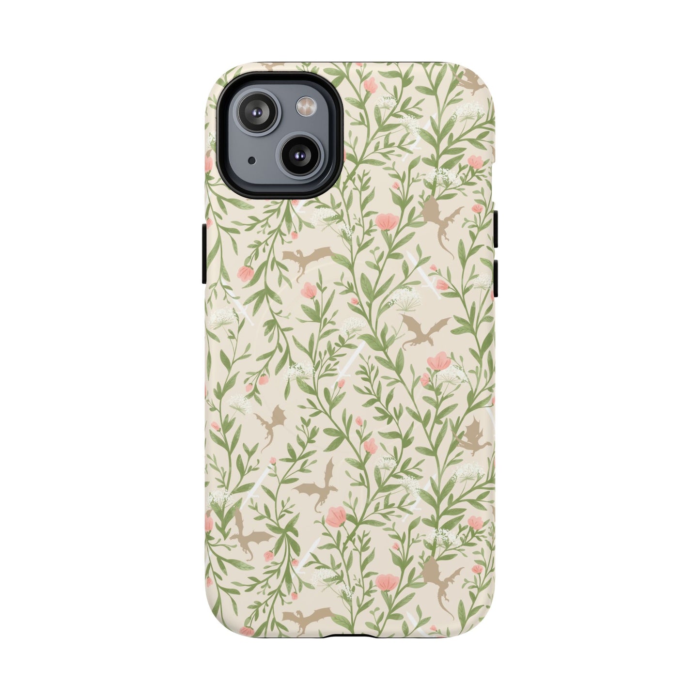 Floral Fantasy Dragons Tough Cases - MAGNETIC - Romantasy Reader Gift, Bookish Merch