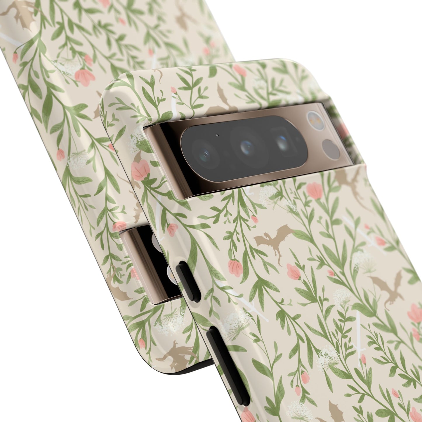 Fantasy Floral Dragons Tough Cases, Romantasy Reader Gift, Bookish Merch