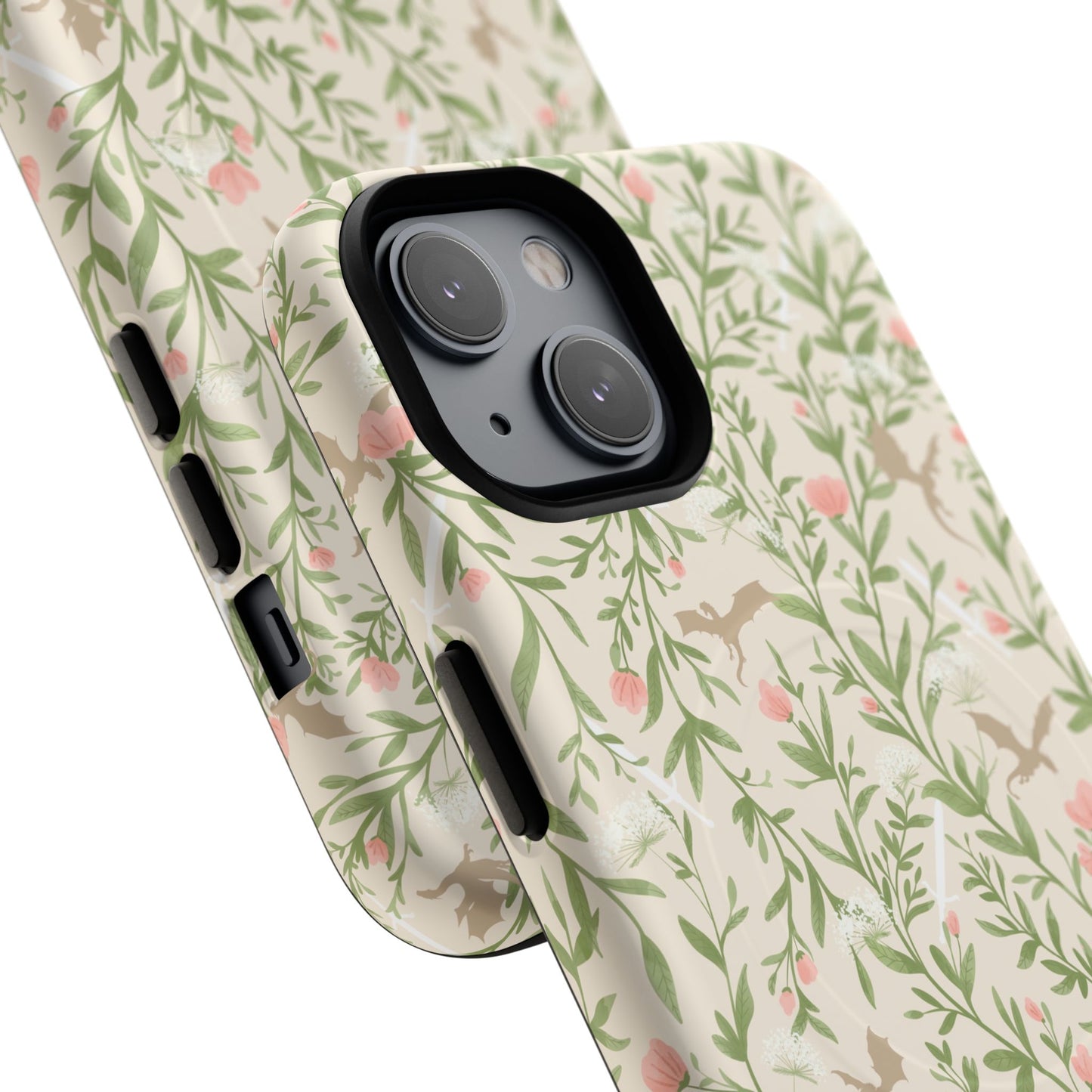 Floral Fantasy Dragons Tough Cases - MAGNETIC - Romantasy Reader Gift, Bookish Merch