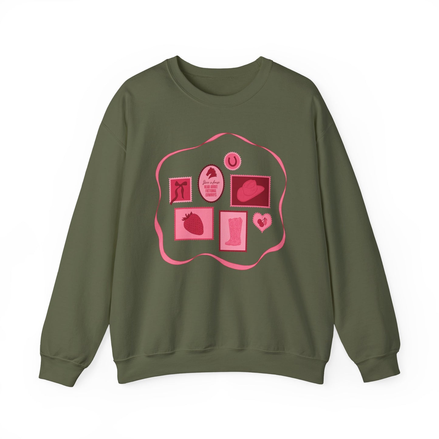 Save a Horse, Read About Fictional Cowboys Sweatshirt | Cowboy Romance Reader Crewneck