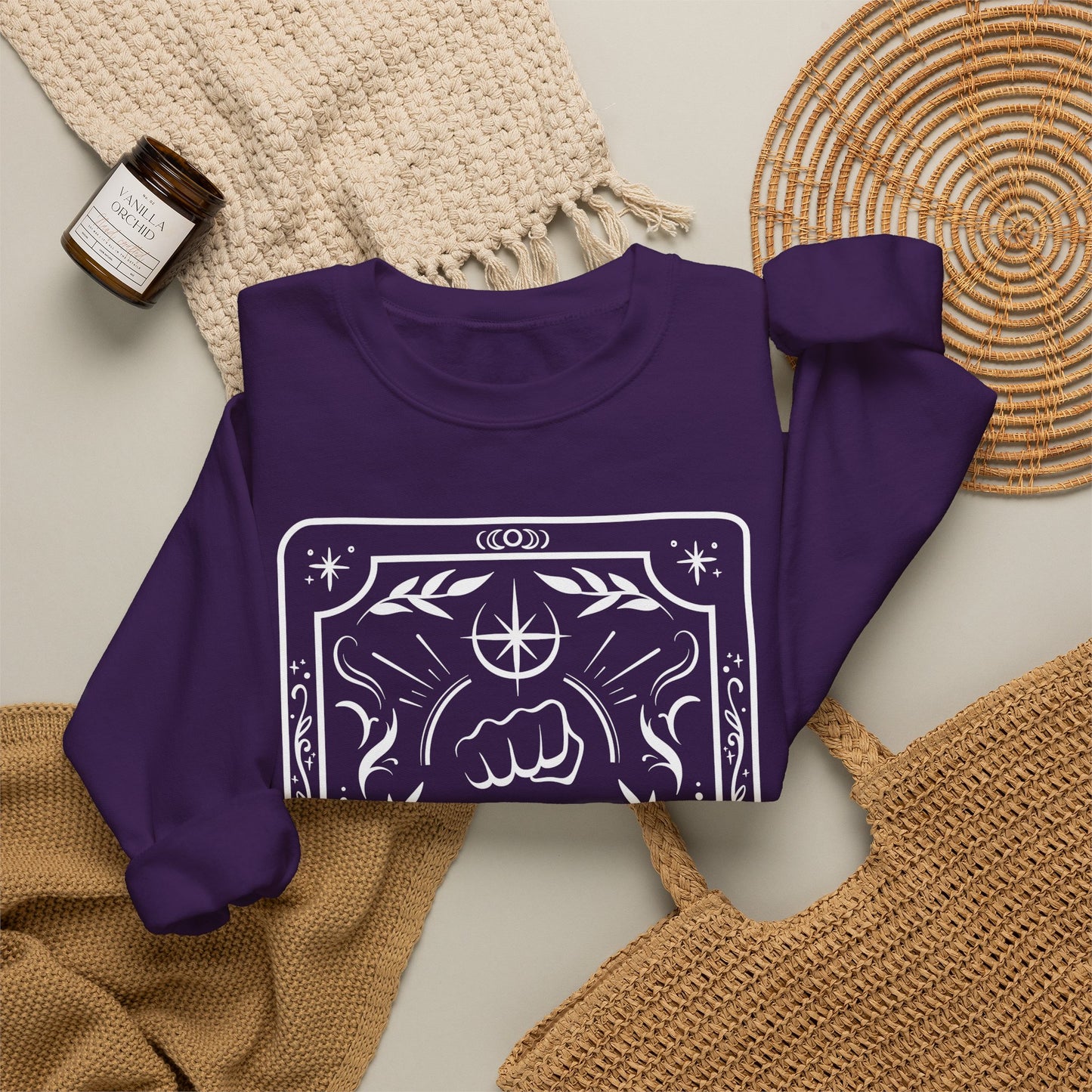 Monk Tarot Card Gildan Sweatshirt Shirt | TTRPG Character Class Crewneck