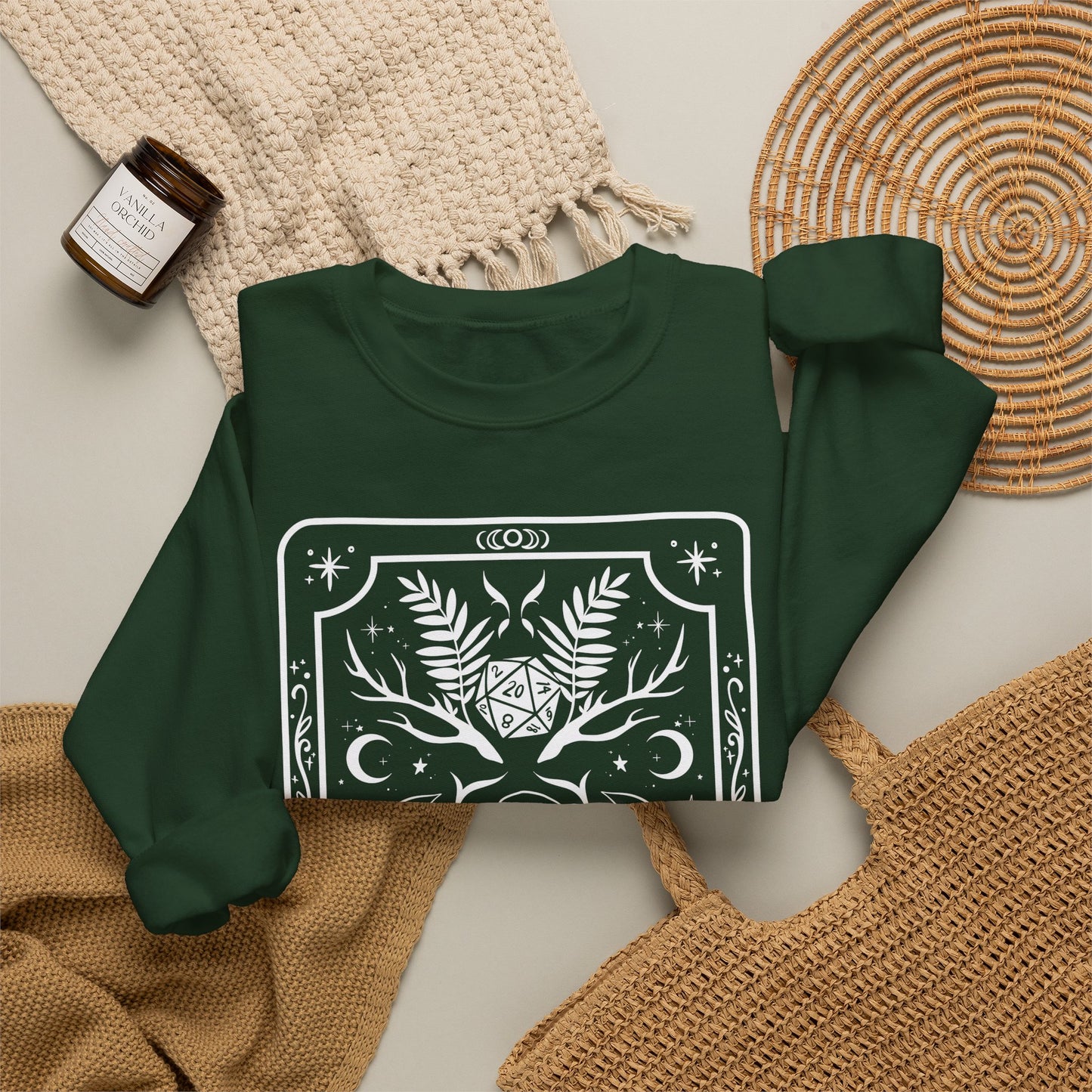 Druid Tarot Card Gildan Sweatshirt Shirt | TTRPG Character Class Crewneck