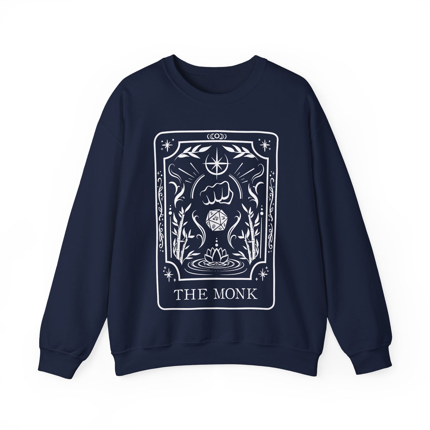 Monk Tarot Card Gildan Sweatshirt Shirt | TTRPG Character Class Crewneck