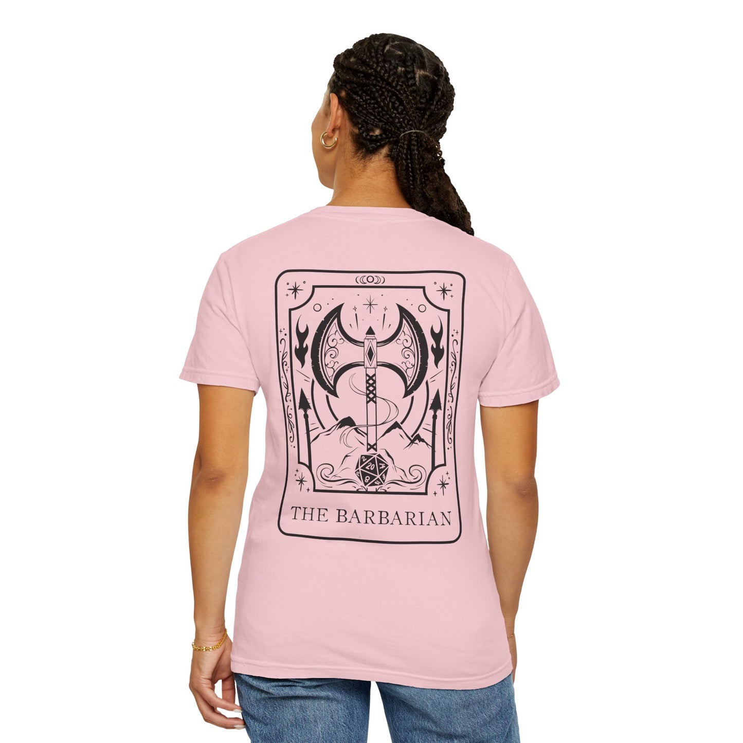 Barbarian Tarot Card Comfort Colors Shirt | TTRPG Character Class Tee