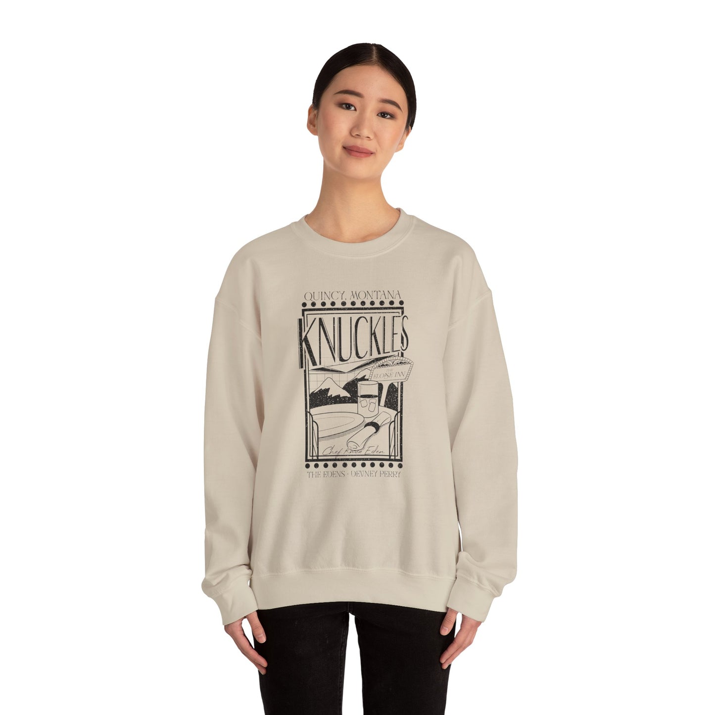 Knuckles Restaurant, The Edens Crewneck Sweatshirt (GILDAN)