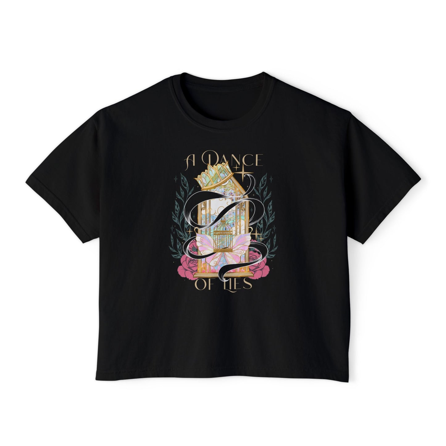 A Dance of Lies Boxy Crop Tee – Officially Licensed Brittney Arena Romantasy Shirt | Bookish Cropped T-Shirt