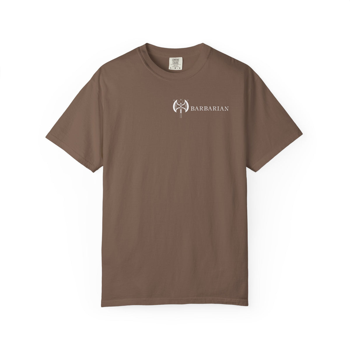 Barbarian Tarot Card Comfort Colors Shirt | TTRPG Character Class Tee