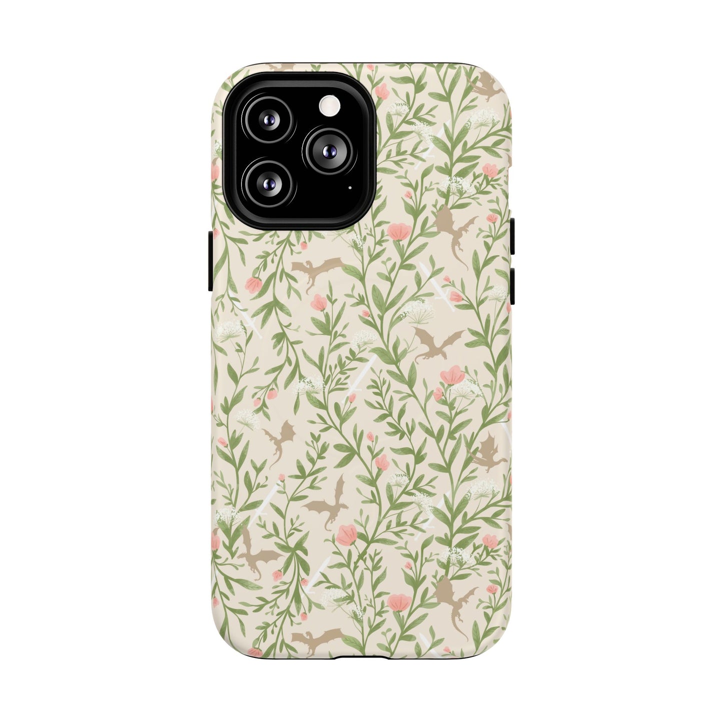Floral Fantasy Dragons Tough Cases - MAGNETIC - Romantasy Reader Gift, Bookish Merch