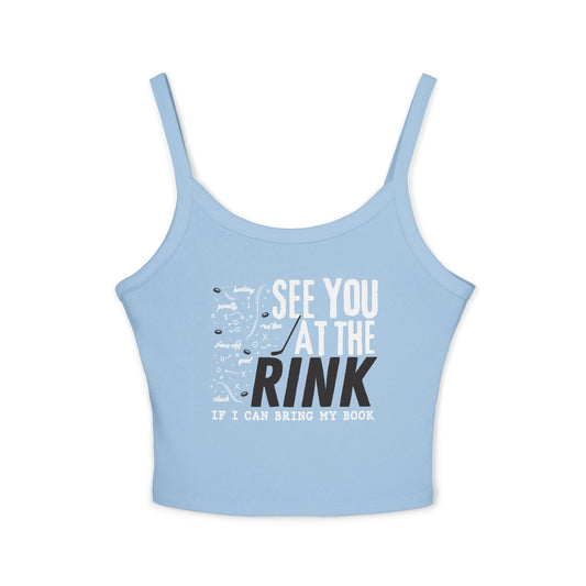 See You At The Rink Bookish Spaghetti Strap Tank Top | Hockey Romance Reader Collection