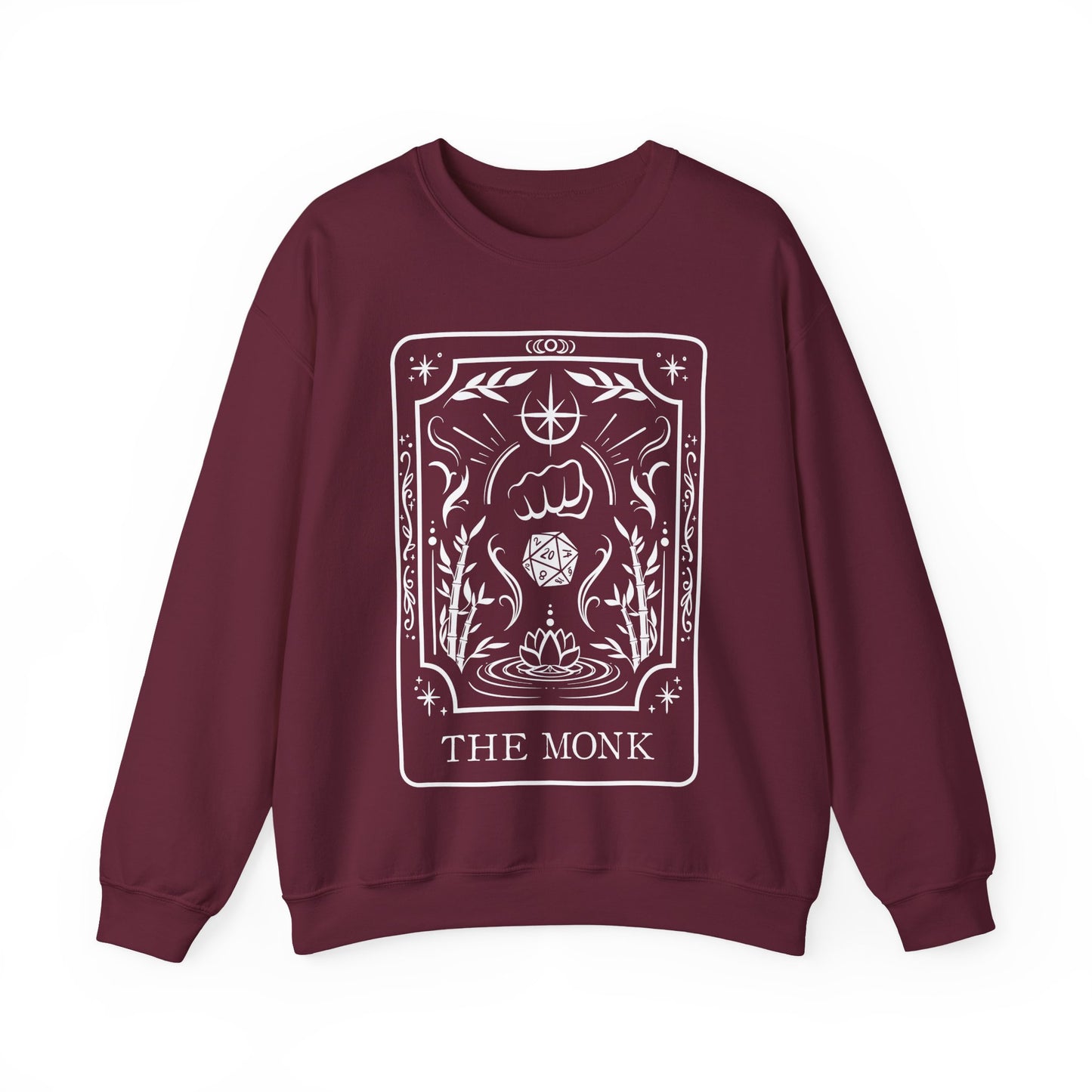 Monk Tarot Card Gildan Sweatshirt Shirt | TTRPG Character Class Crewneck