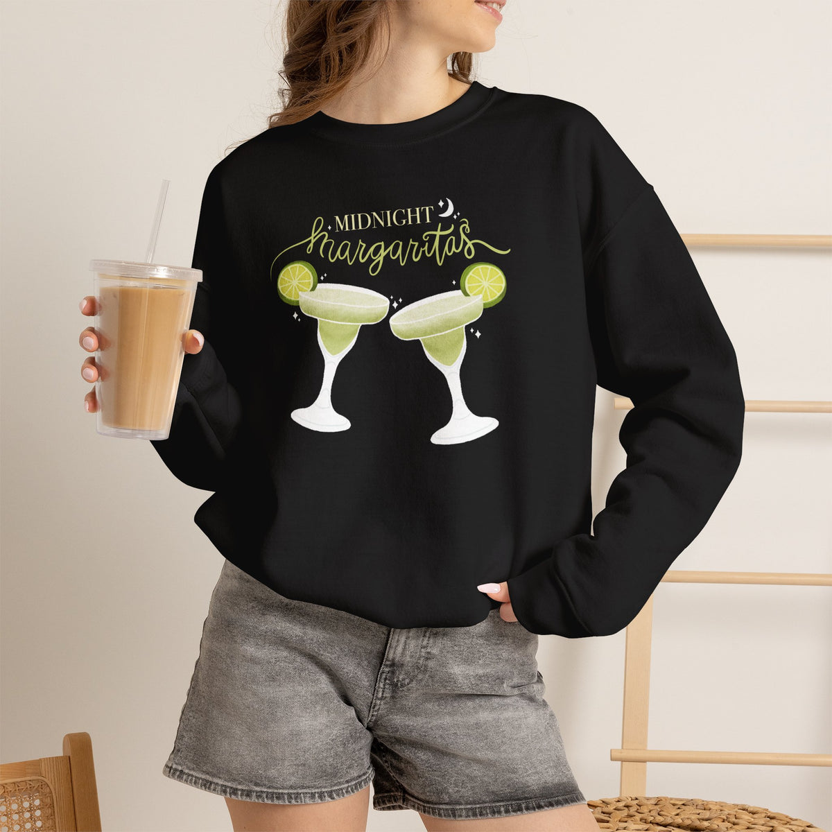 Midnight Margaritas Witchy Crewneck Sweatshirt