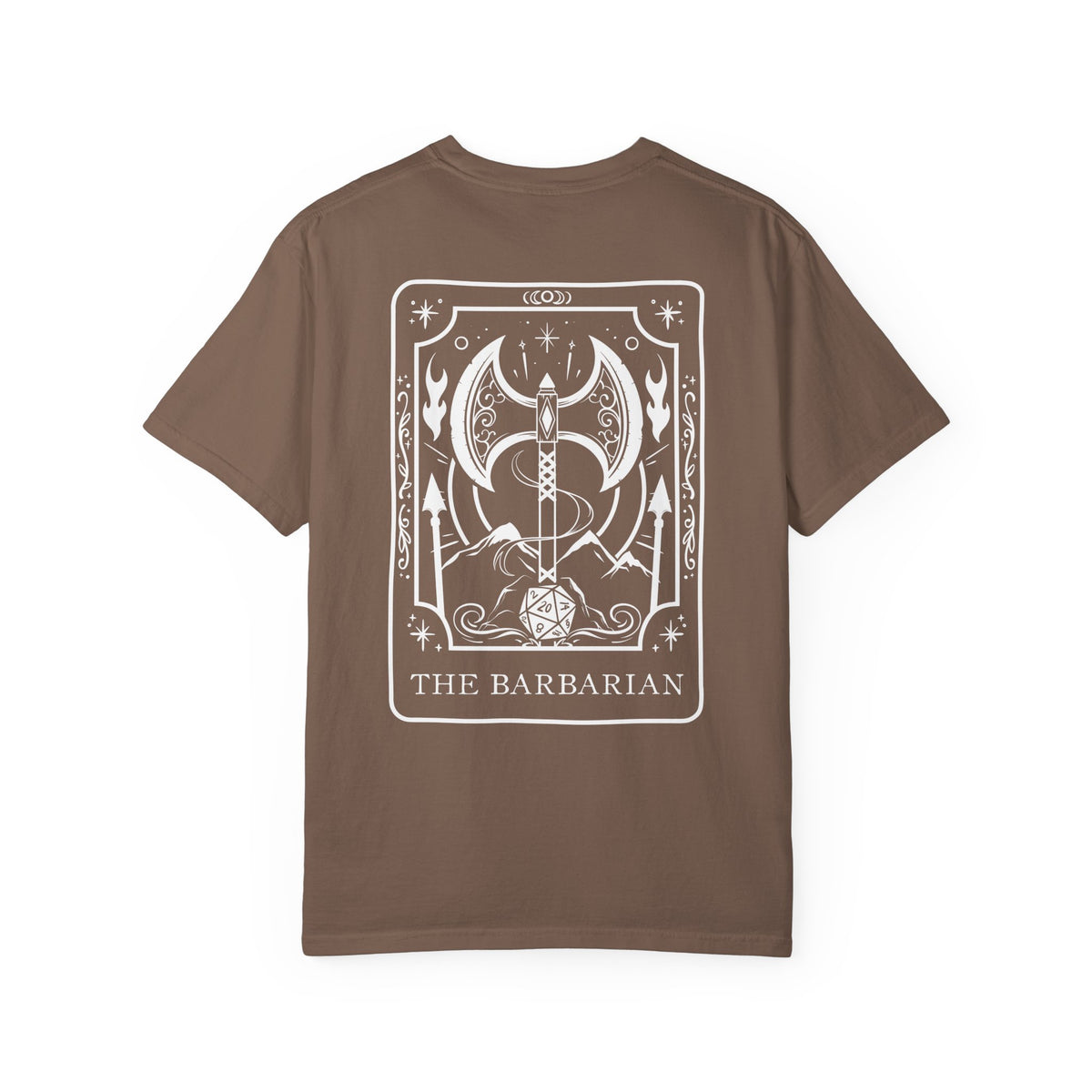 Barbarian Tarot Card Comfort Colors Shirt | TTRPG Character Class Tee