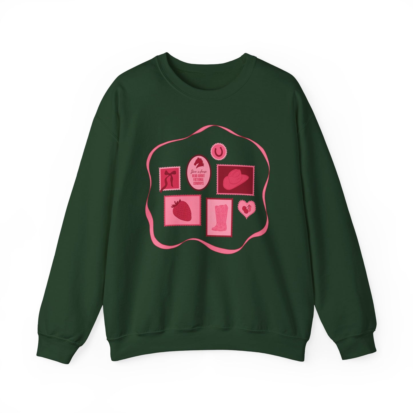 Save a Horse, Read About Fictional Cowboys Sweatshirt | Cowboy Romance Reader Crewneck