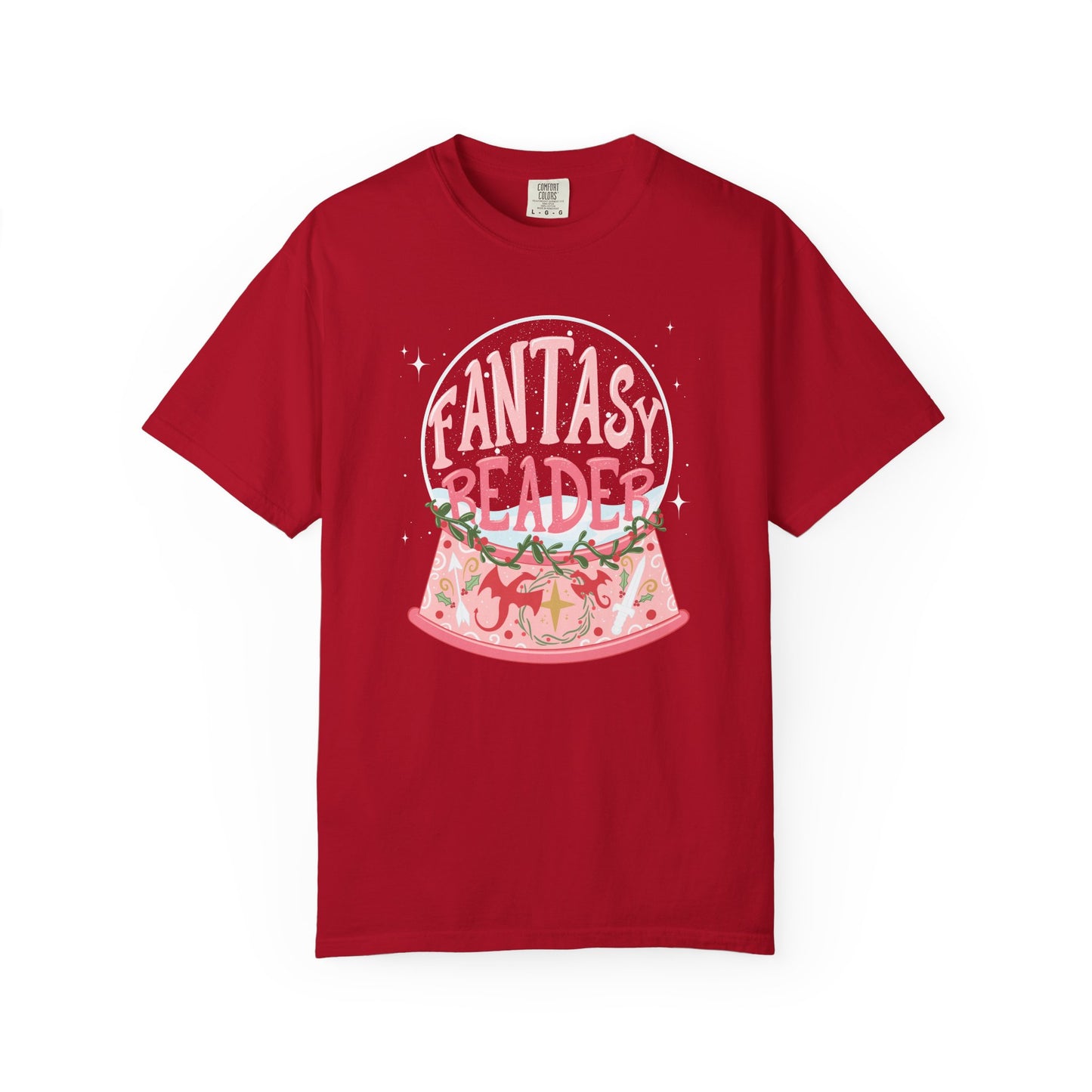 Fantasy Reader Snow Globe T-Shirt | Book Lover Graphic Tee | Gift for Fantasy Readers