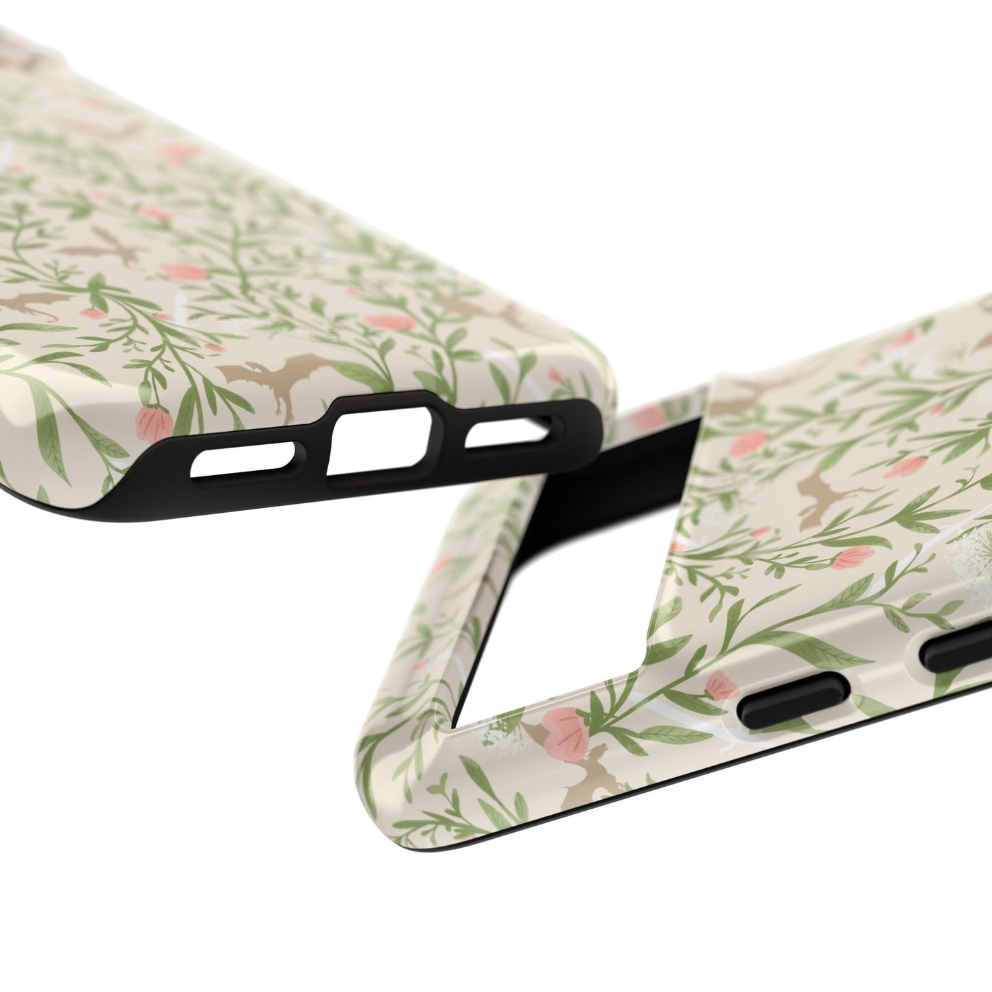 Fantasy Floral Dragons Tough Cases, Romantasy Reader Gift, Bookish Merch