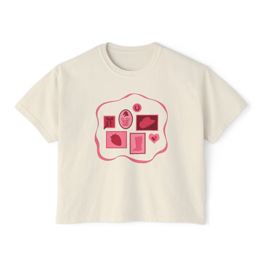 Save a Horse, Read About Fictional Cowboys Comfort Colors Boxy Crop Tee | Cowboy Romance Shirt