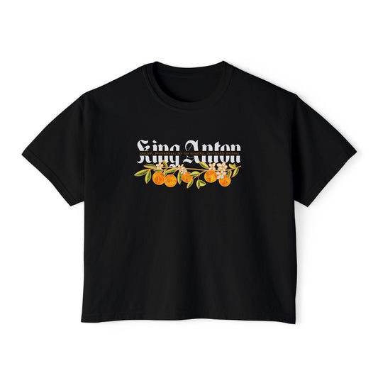 King Anton Boxy Crop Tee – Officially Licensed A Dance of Lies Romantasy Book Boyfriend Shirt | Fantasy Reader Bookish Gift