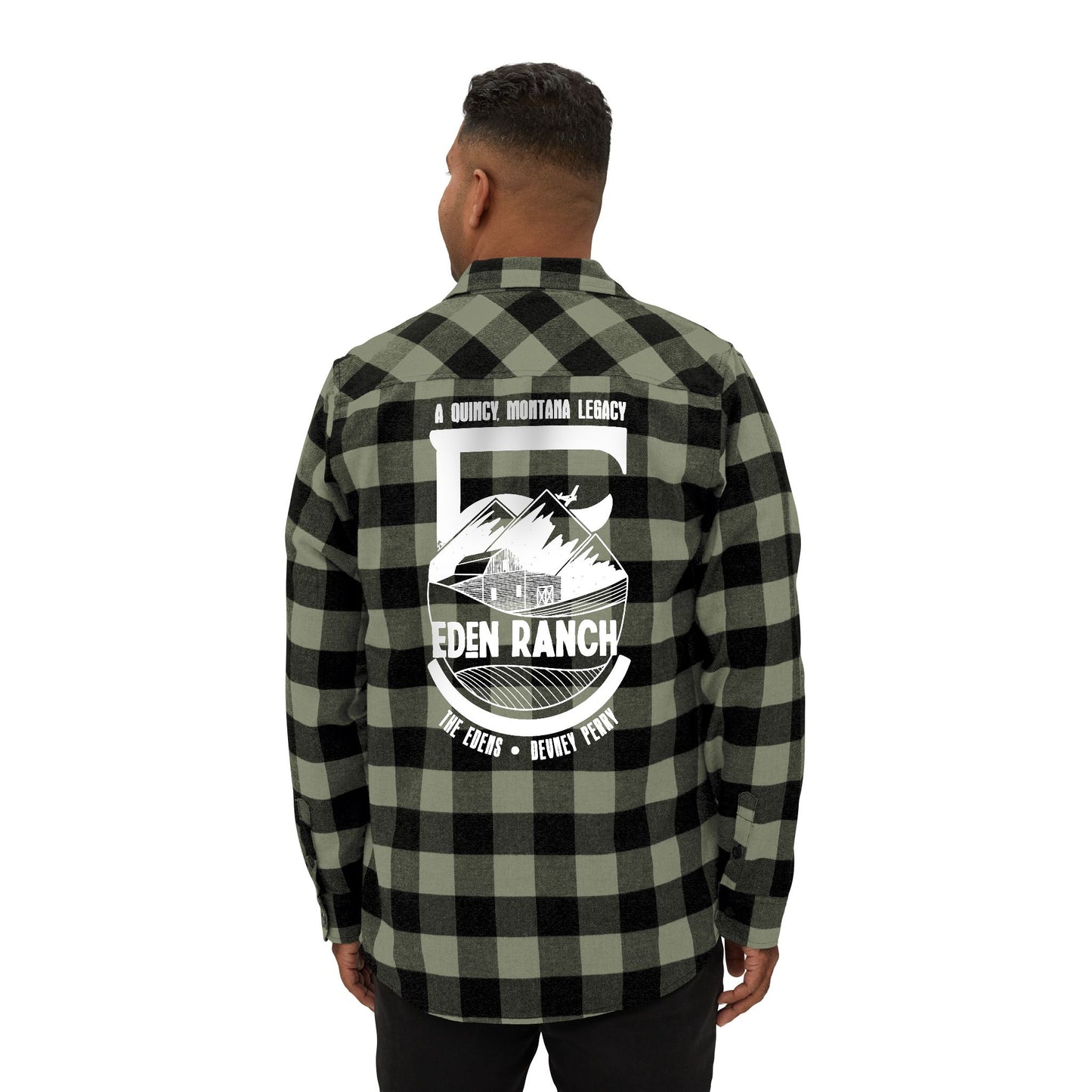 Eden Ranch Plaid Flannel Shirt – Back Print