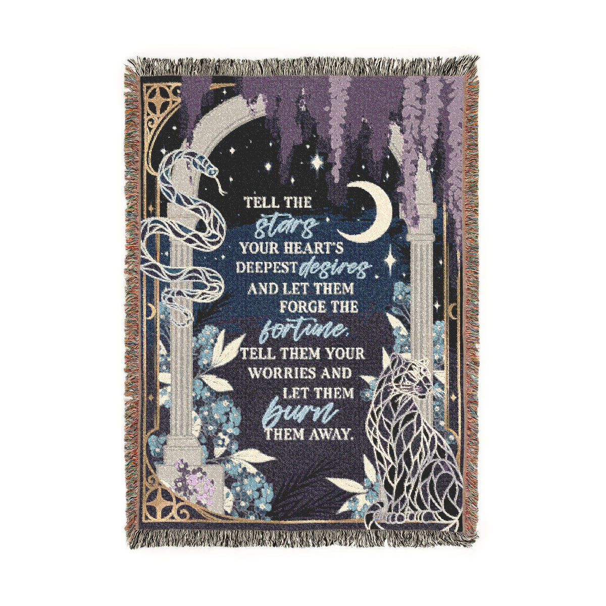 Tell The Stars Woven Blanket | Officially Licensed Fatesworn Saga Throw | Scars Beneath a Serpent's Scales Merch