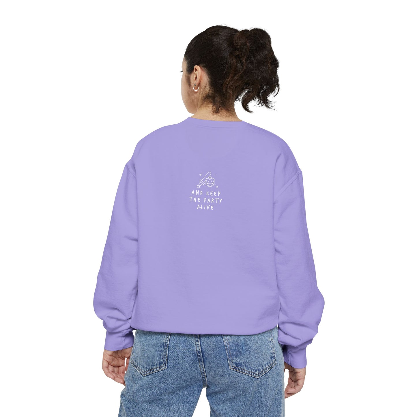 2-Sided Just A Girl Gamer Sweatshirt — Comfort Colors