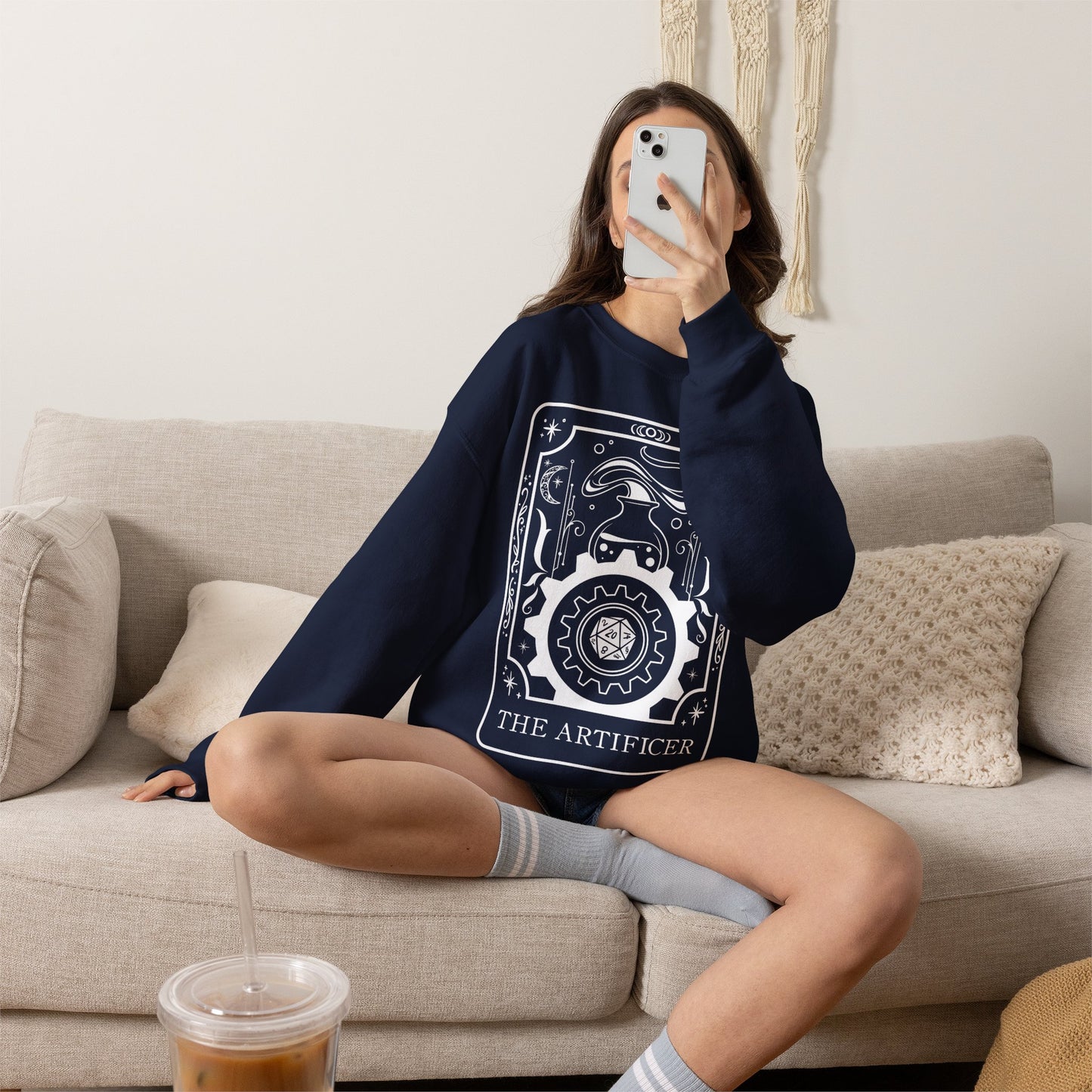 Artificer Tarot Card Gildan Sweatshirt Shirt | TTRPG Character Class Crewneck
