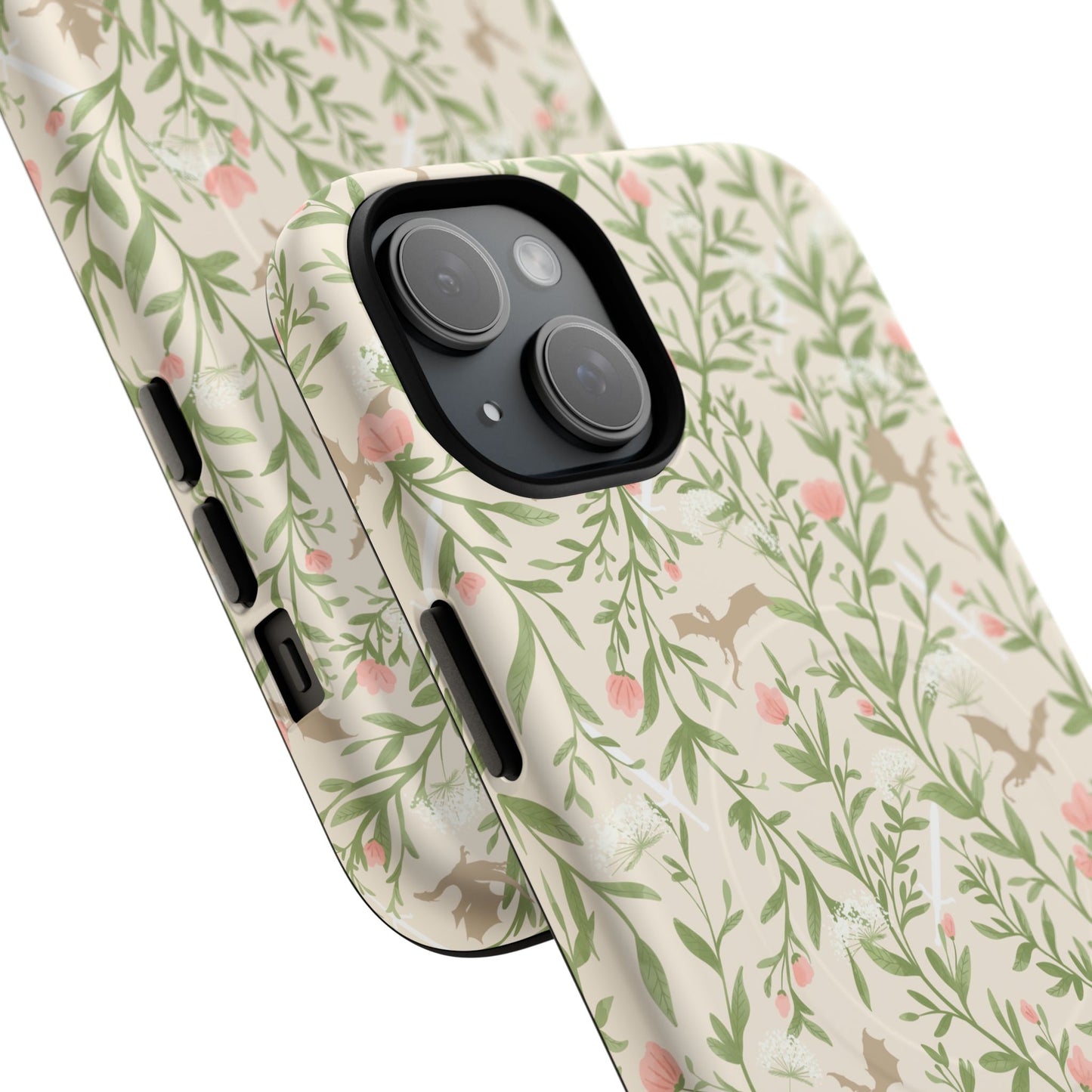 Floral Fantasy Dragons Tough Cases - MAGNETIC - Romantasy Reader Gift, Bookish Merch