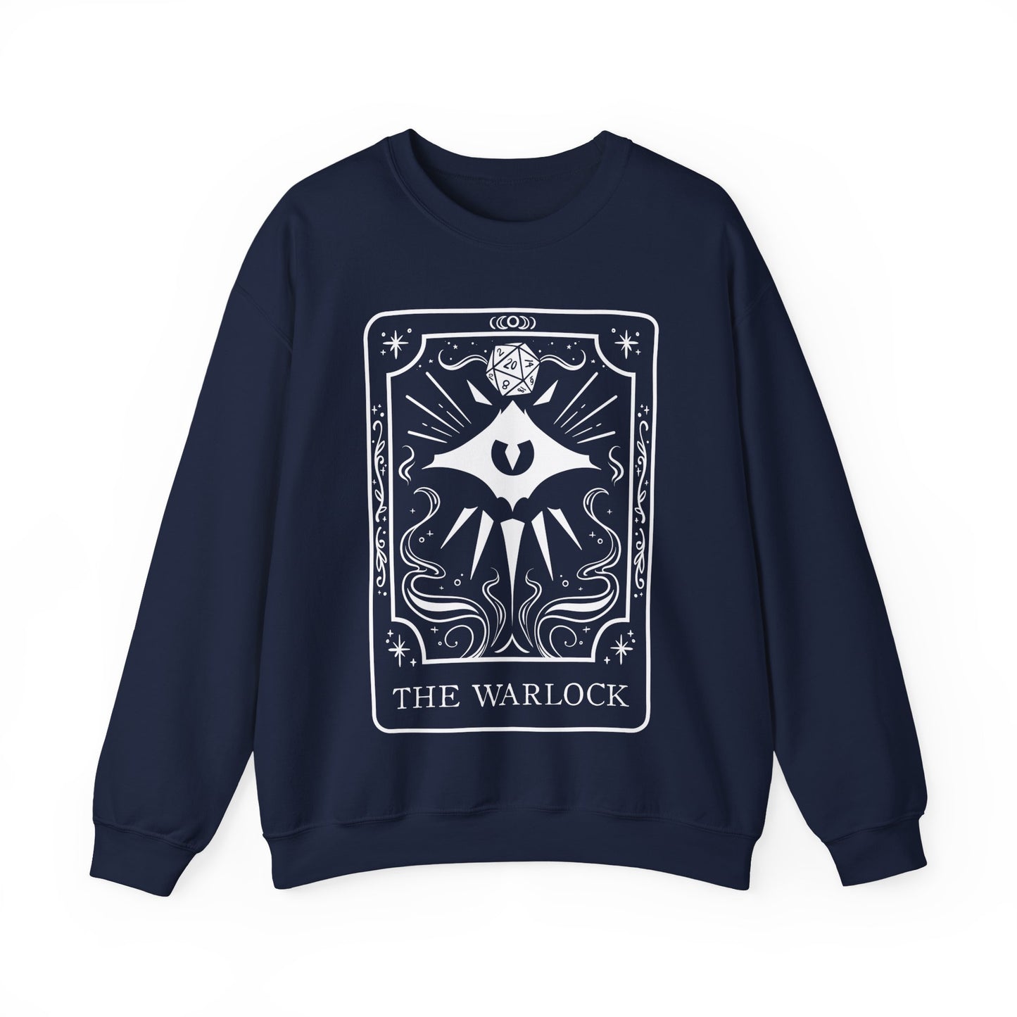 Warlock Tarot Card Gildan Sweatshirt Shirt | TTRPG Character Class Crewneck