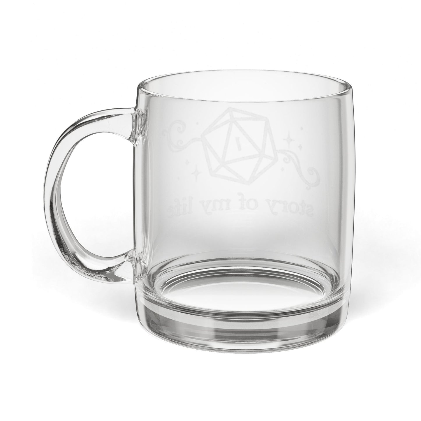 Story of My Life Glass Coffee Mug, 12.25oz (Engraved)