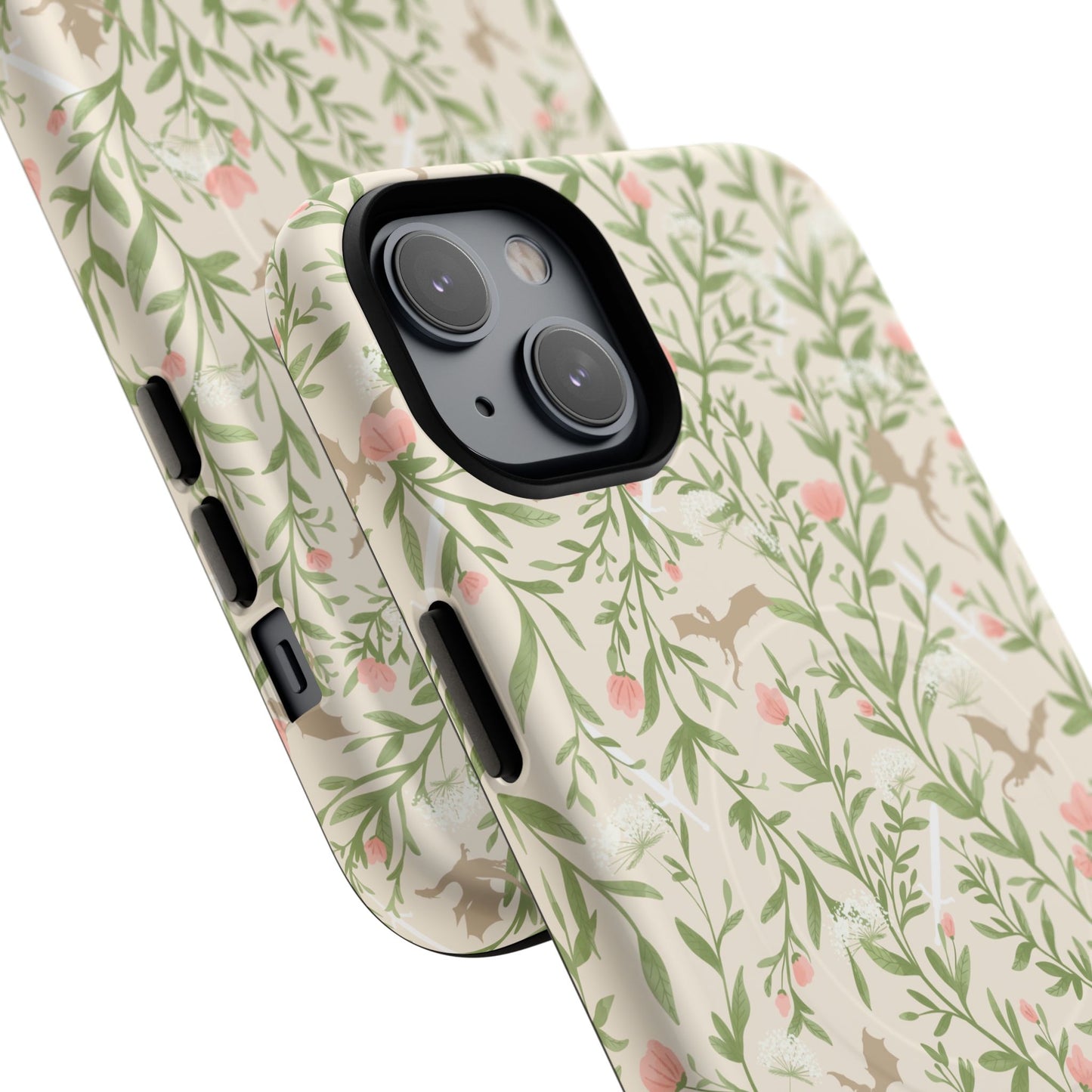 Floral Fantasy Dragons Tough Cases - MAGNETIC - Romantasy Reader Gift, Bookish Merch
